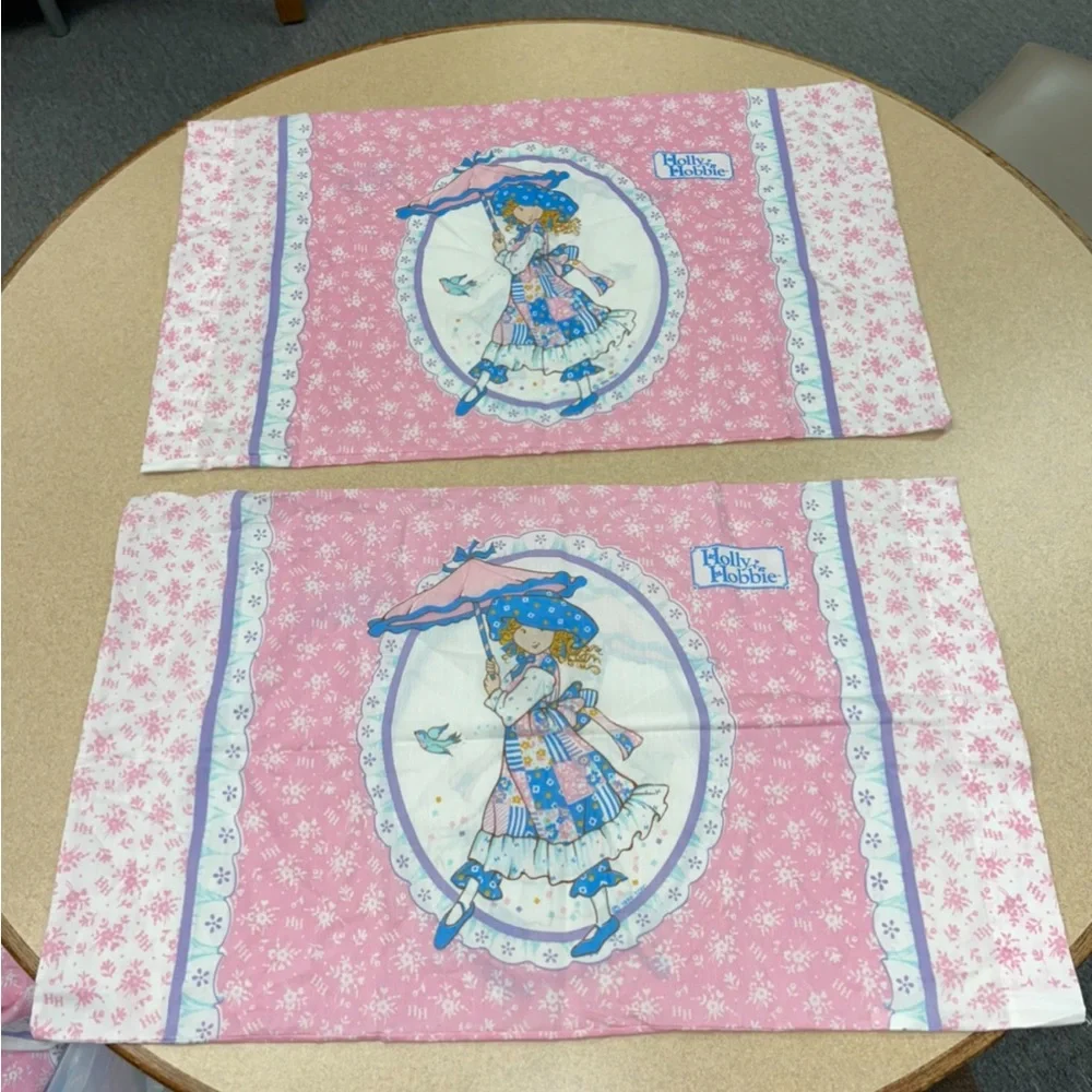 🌸 Rare Vintage Holly Hobby Full size‎ sheet set, pastel Excellent used Cond…